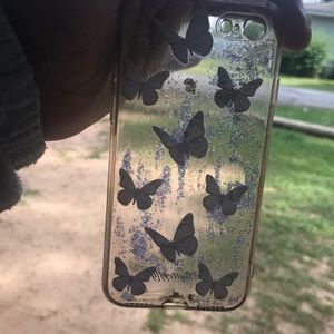 Clear 7/8 phone case with butterfly aesthetic 🦋